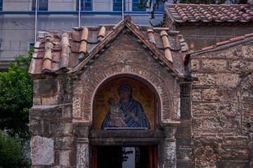 Christian Church of Panaghia Kapnikarea - one of the oldest churches in Athens, Greece