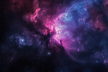 Colorful galaxy with nebulas and cosmic dust