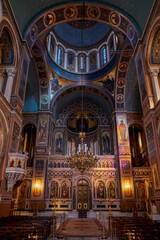 Interior of the Metropolitan Cathedral of Athens - Orthodox Catholic Church in Greece