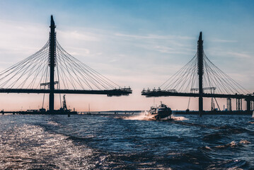 unfinished bridge in the bay