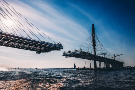 unfinished bridge in the bay