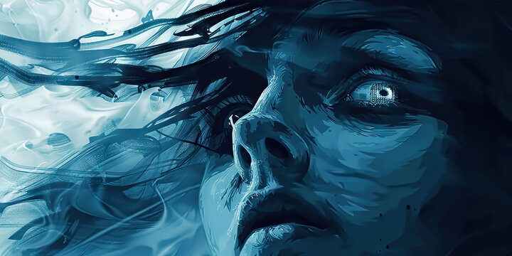 The Cycle of Addiction: An individual trapped in a never-ending cycle of using, seeking the temporary escape from reality, unaware of the devastating consequences.