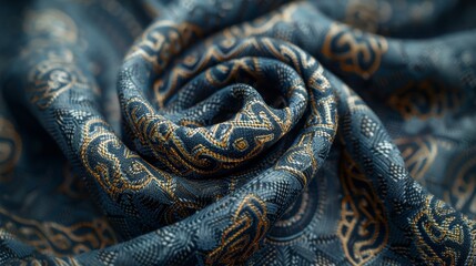 celtic knotwork design, intricate celtic knotwork decorates fabric, embodying timeless beauty and symbolism with its elegant swirls