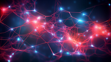 Neural patterns network abstract background