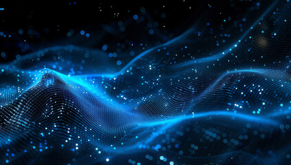 Data technology background. Abstract background. Connecting dots and lines on dark background. 3D rendering. 4k.
