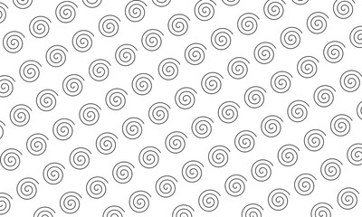 Pattern of simple spirals on a white background