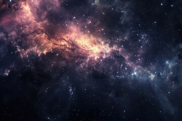 Fototapeta premium Amazing cosmic scene with stars and planets