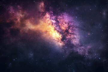 Obraz premium Colorful galaxy with stars and planets in motion