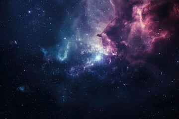 Amazing galaxy with nebulas and cosmic dust
