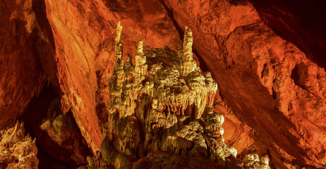 Stalactite Formations in the Mysterious Cave
