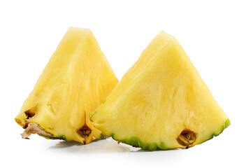 fresh juicy pineapple pieces