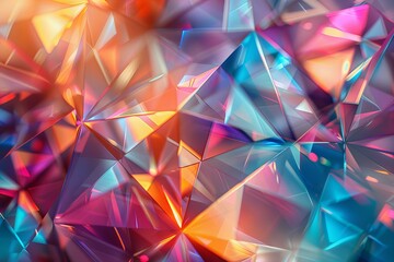 Colorful triangles arranged on a table