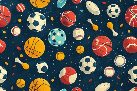 Close-up of assorted sports balls