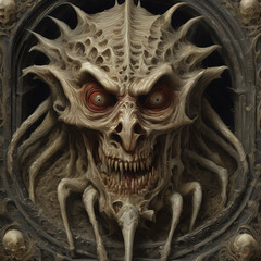 Naklejka premium Horror in the shadows