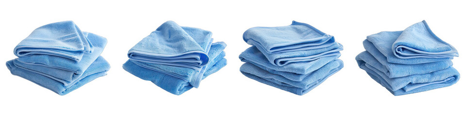 Microfiber Cloth isolated on transparent png background. Generative ai