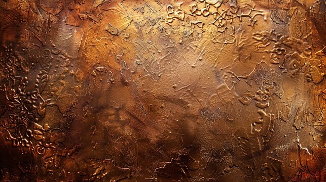 Grunge Bronze Embossed Background