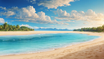 Fototapeta premium Closeup sea sand beach. Panoramic beach landscape