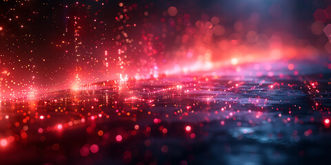 Fototapeta premium Stylish Empty Canvas Amidst Tech Patterns and Abstract Background