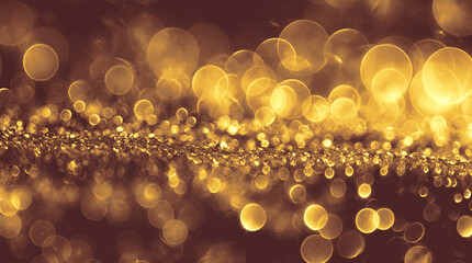 background of shiny abstract glitter lights., gold, and brown. focused. Banner