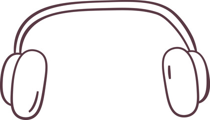 Headphones Set Outline