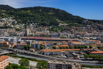 Fototapeta premium Panoramic view of City of Nice. Nice - luxury resort of French Riviera, France.