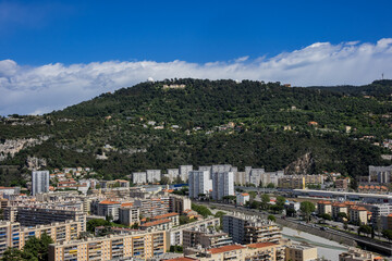 Fototapeta premium Panoramic view of City of Nice. Nice - luxury resort of French Riviera, France.