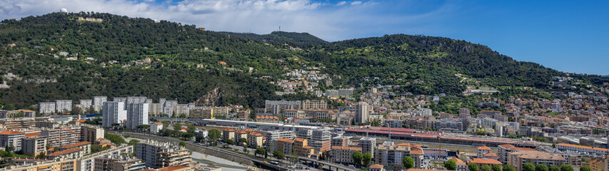 Fototapeta premium Panoramic view of City of Nice. Nice - luxury resort of French Riviera, France.