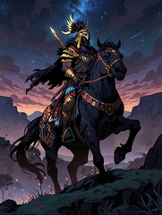 Fototapeta premium knight on horseback