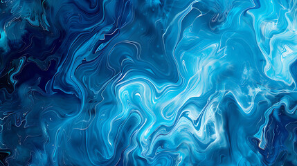 Obraz premium an abstract pattern that resembles flowing and swirling blue liquids