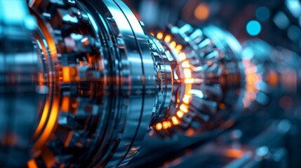 A futuristic visualization of a hydroelectric turbine with sleek and modern design that maximizes its energy output.