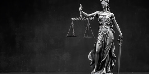 Impactful Attorney Banner - Monochrome Stock Photo with Open Space