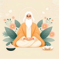 Guru Purnima: Illustration of Spiritual Reverence and Tradition