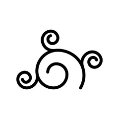 Swirl decoration icon template