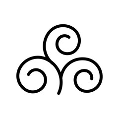 Swirl decoration icon template