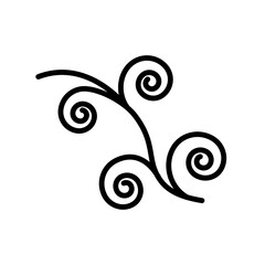 Swirl decoration icon template