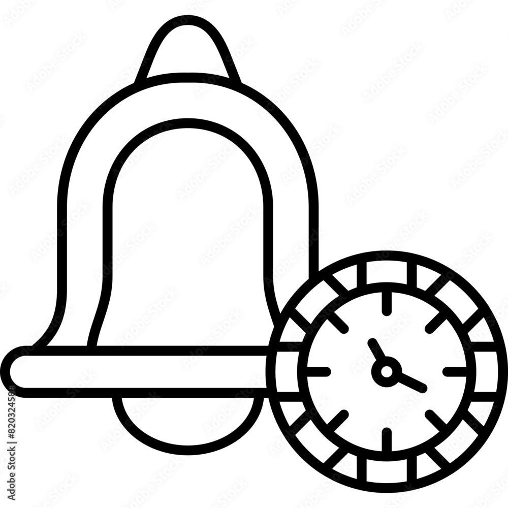 Wall mural notification bell icon