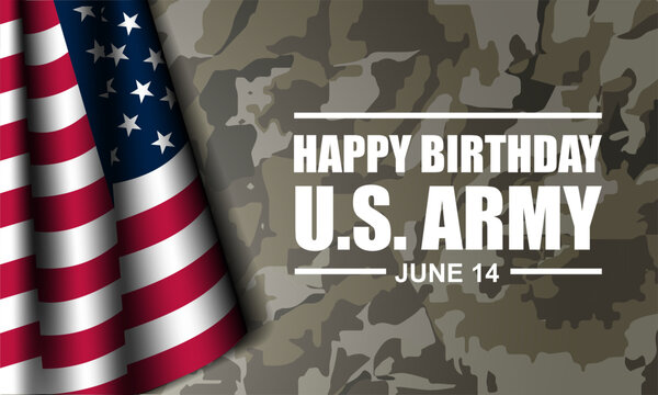U.S. Army Birthday June 14 Background Vector Illustration