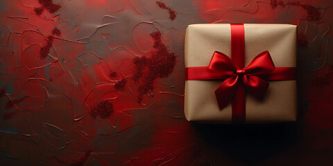 Sophisticated Gift Presentation on Empty Canvas