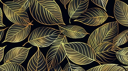 leaves botanical modern Golden Embodies the Essence of Art Deco