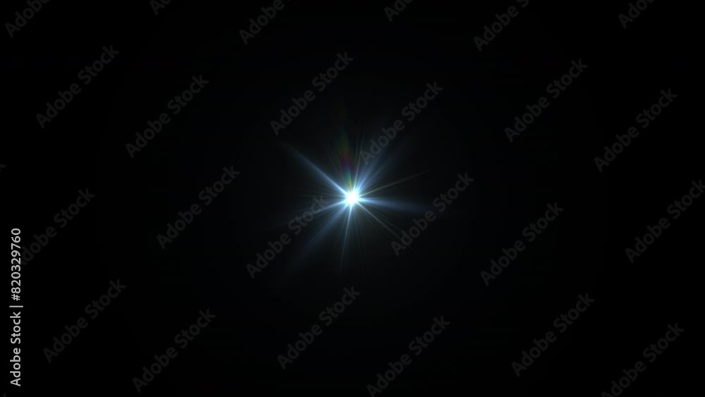 Wall mural blinking light effect, shiny flashing star. seamless loop.