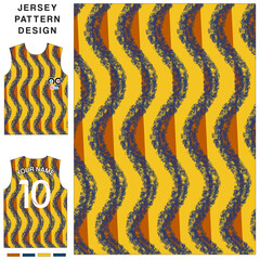 Abstract strip wave concept vector jersey pattern template for printing or sublimation sports uniforms football volleyball basketball e-sports cycling and fishing Free Vector.