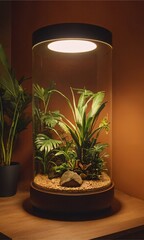 A glass dome containing plants - 1