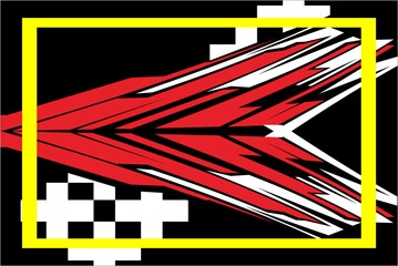 racing wrap background vector design with unique line and color patterns