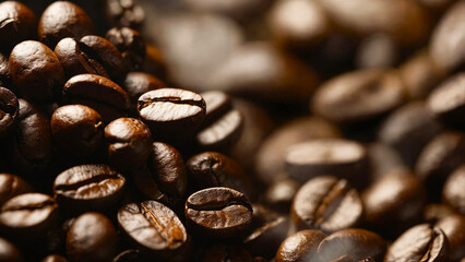 Coffee grains background 16:9 with copyspace