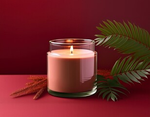 Mockup of luxury candle packaging for sophisticated home decor. Features an elegant candle set designed to enhance any living space