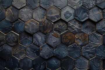 Dark hexagonal grid