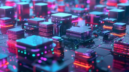 Data lakes top view displaying vast storage capabilities technology tone Vivid