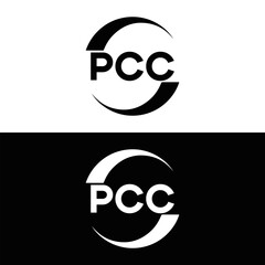 PCC logo. P C C design. White PCC letter. PCC, P C C letter logo design. P C C letter logo design in FIVE, FOUR, THREE, style. letter logo set in one artboard. P C C letter logo vector design.