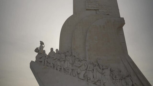 Lisbon, Portugal - The Monument to the Discoveries in Bel&eacute;m, features statues of prominent figures from the Age of Discovery.
