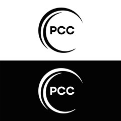 PCC logo. P C C design. White PCC letter. PCC, P C C letter logo design. P C C letter logo design in FIVE, FOUR, THREE, style. letter logo set in one artboard. P C C letter logo vector design.